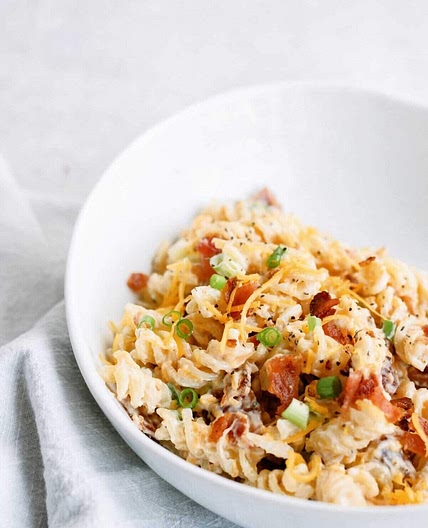 Cheesy Bacon Ranch Pasta Salad