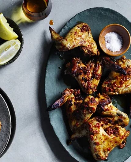 Chicken wings with adjika