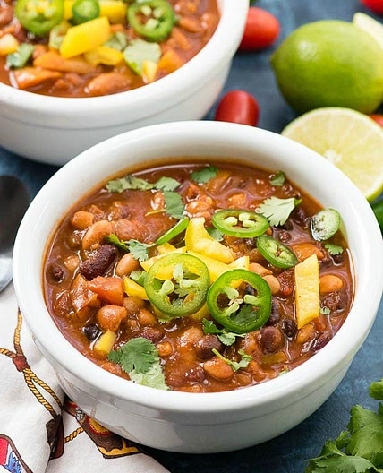 Instant Pot 4 Bean Chili (vegan)