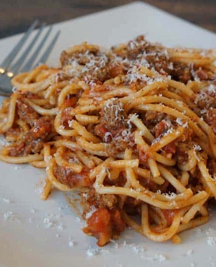 Homemade Spaghetti with Meat Sauce