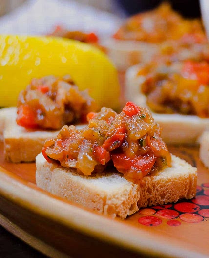 Ikra Eggplant Caviar Spread (My Babushka's Recipe-Икра)