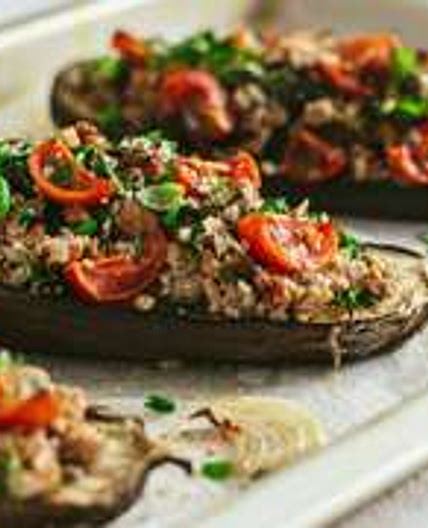 Keto Stuffed Eggplant