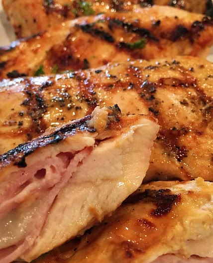Grilled Chicken Cordon Bleu