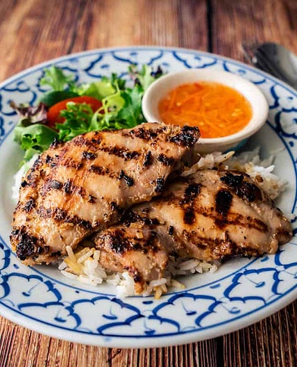 Grilled Lemongrass Chicken with Vietnamese Nuoc Cham