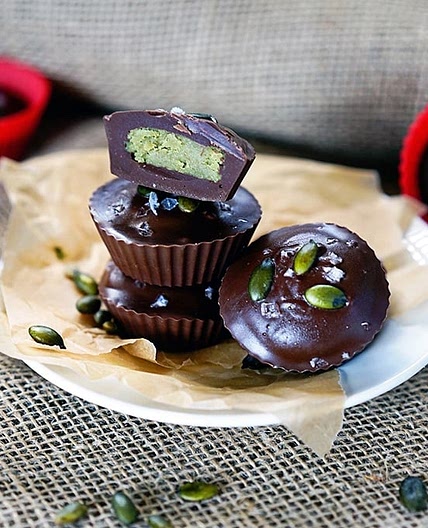 Dark Chocolate Pumpkin Seed Butter Cups