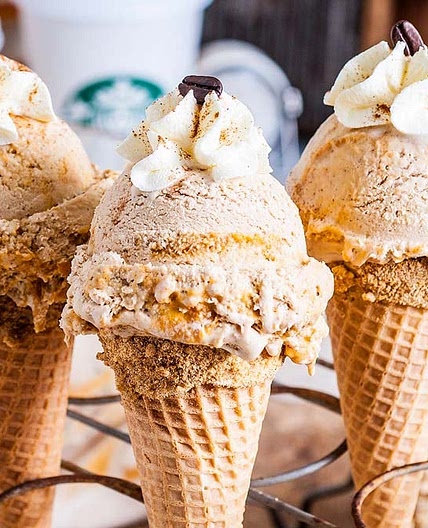 No Churn Pumpkin Spice Latte Ice Cream