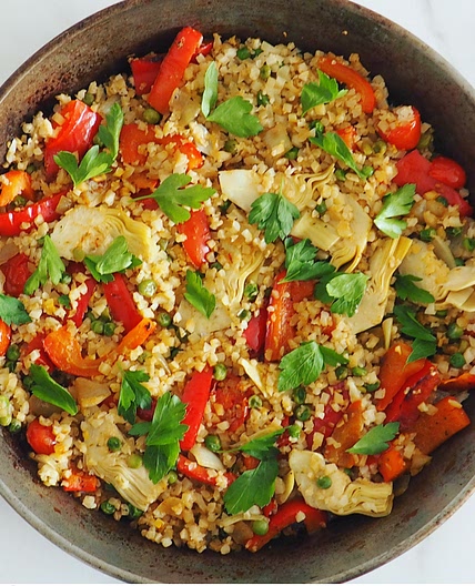Veggie Cauliflower Rice Paella