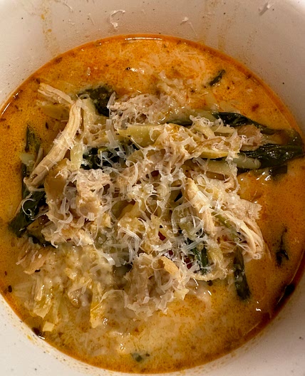 Creamy Tuscan Chicken Orzo Soup