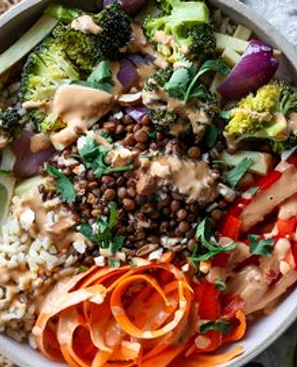 Coconut Roasted Lentil Nourish Bowl