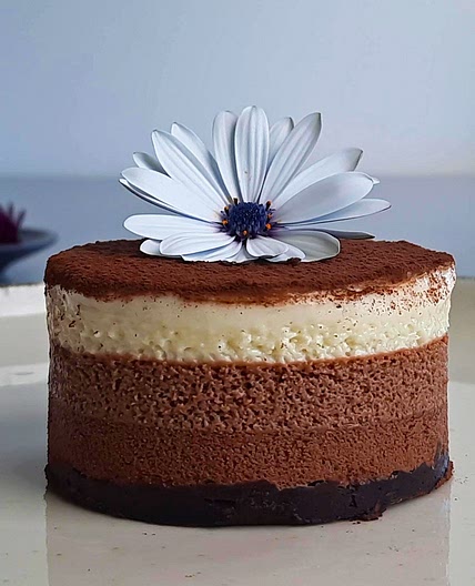 Triple Layer Vegan Chocolate Mousse Cake