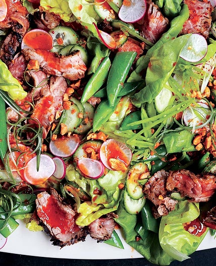 Steakhouse Salad with Red Chile Dressing and Peanuts