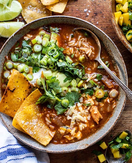 Crockpot Spicy Chicken Tortilla Soup