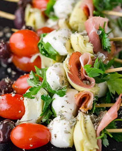 Easy Antipasto Skewers