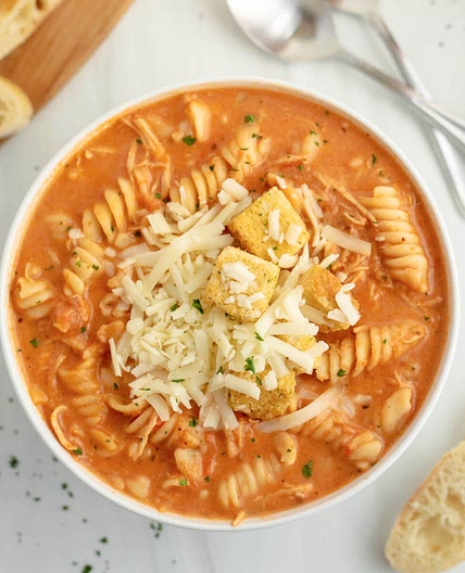 Crockpot Chicken Parmesan Soup Recipe