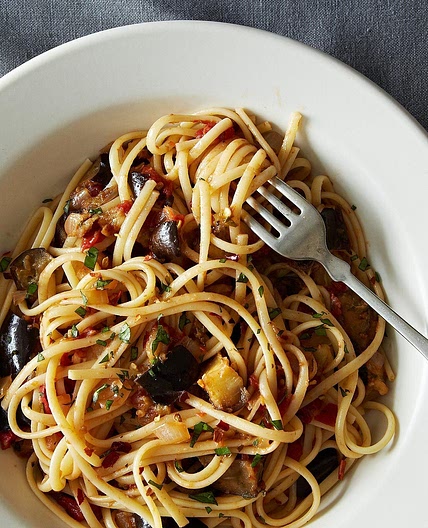 Spicy Eggplant Pasta
