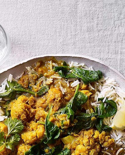 Keralan cauliflower and lentil curry