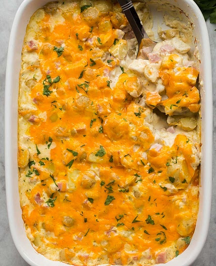 Cheesy Ham and Potato Casserole