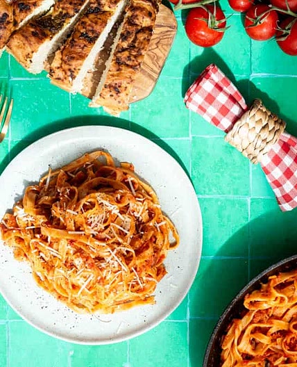 Tagliatelle Amatriciana Pasta With Passata