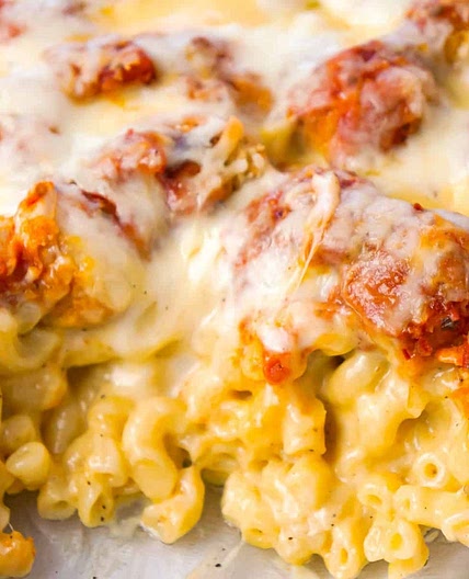 Chicken Parmesan Mac and Cheese