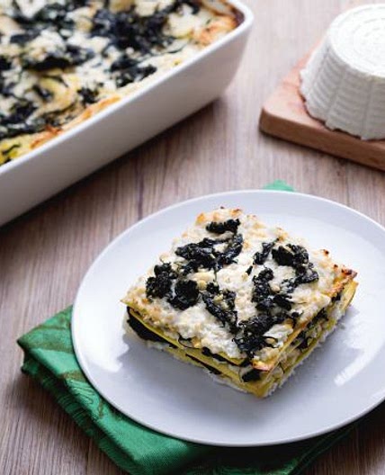 Lasagne con ricotta e ortiche