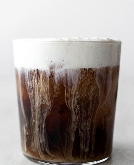 Decadent Iced Coffee With Cream Froth