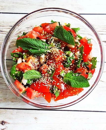 Super Fresh Tomato Mint Salad
