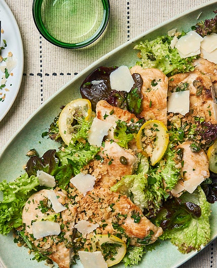 Chicken piccata salad