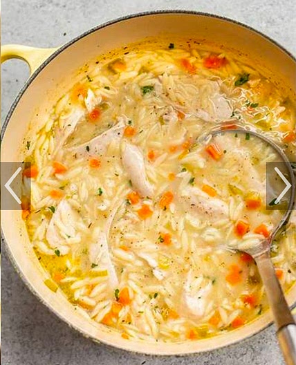 Creamy Lemon Chicken Orzo Soup