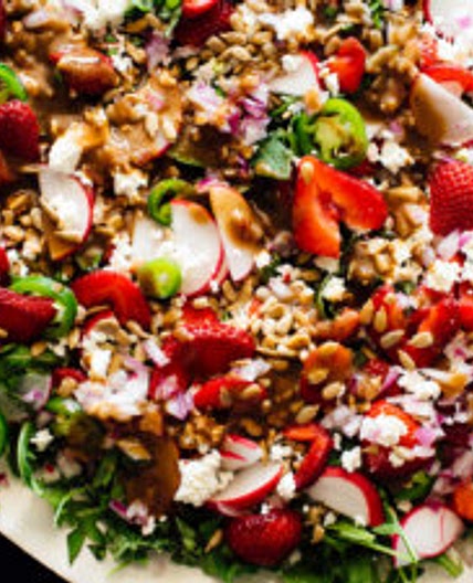 Colorful Strawberry Arugula Salad