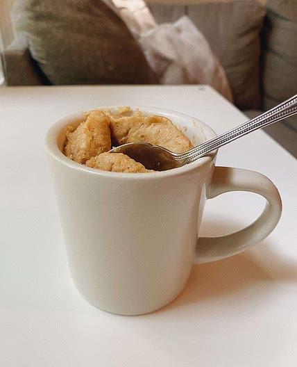 Banana Bread Mug Cake with Chocolate Chips