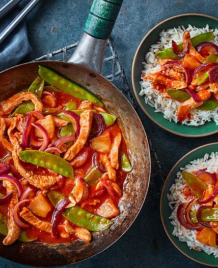 Sweet and sour pork stir-fry