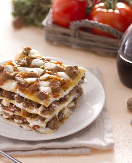 Lasagne con ragù di agnello