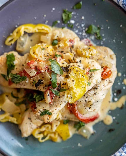 Creamy Pepperoncini Chicken Skillet