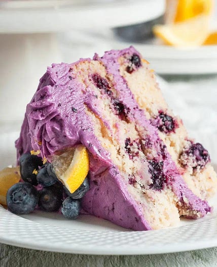 Gluten-Free Lemon Blueberry Layer Cake (Dairy-Free)