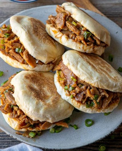 Vegan Rou Jia Mo (Chinese Hamburger)