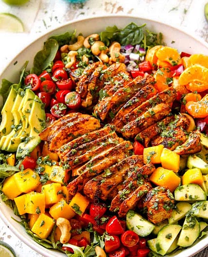 Mango Salad with Chili Lime Chicken