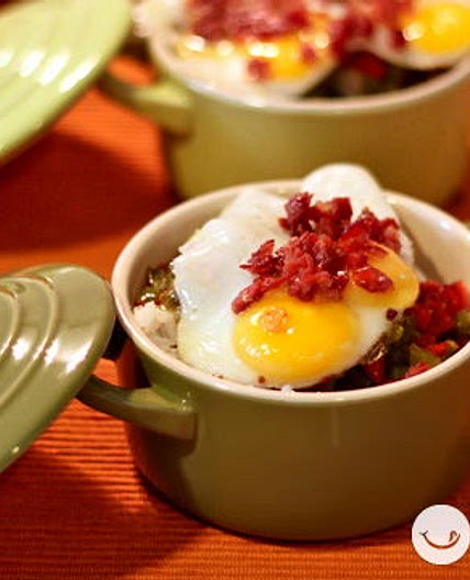 Arroz con huevos de codorniz