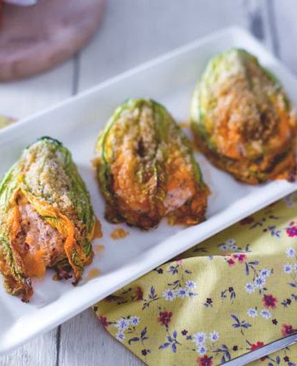 Fiori di zucca al forno