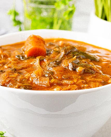 Okra Stew With Spinach & Carrots