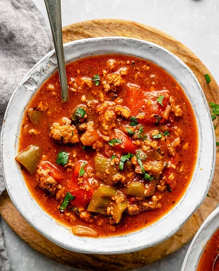 Whole30 Un-Stuffed Bell Pepper Soup