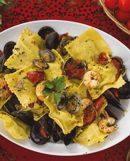 Ravioli con sogliola e orata