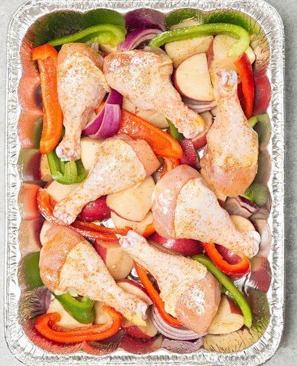 Freezer Cajun Roast Chicken & Potatoes Recipe