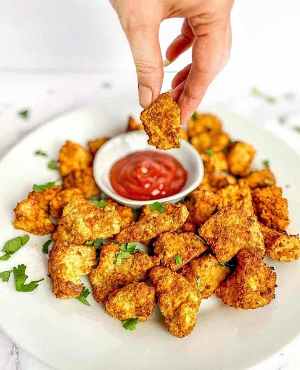 Air Fryer Tofu Nuggets (Vegan & Oil-Free)