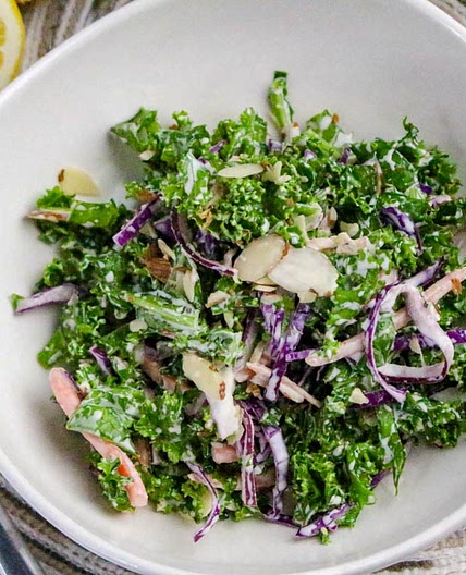 Chopped Kale Salad with Homemade Creamy Salad Dressing Recipe