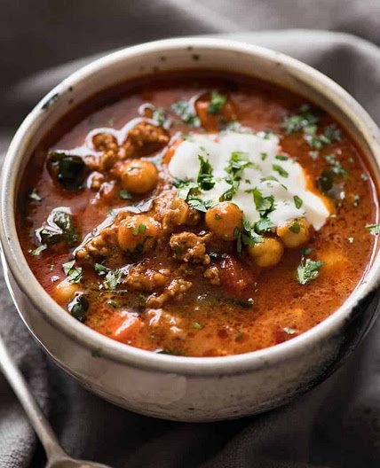 Chickpea Lamb Shawarma Soup