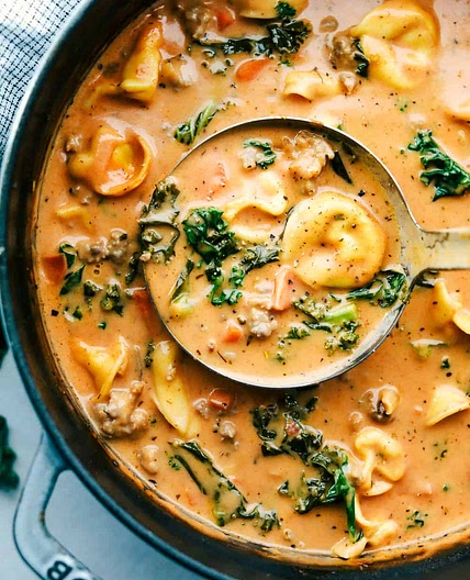 Creamy Sausage Tortellini Soup