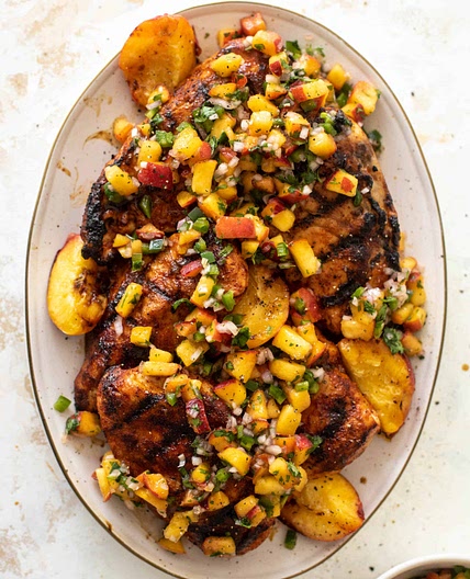 Grilled Jalapeño Peach Chicken