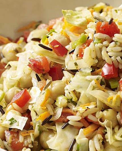 Wild Rice, Cabbage and Chickpea Pilaf