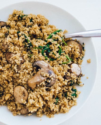 20-Minute Mushroom Spinach Quinoa — Project Sunny
