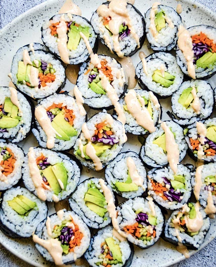 Rainbow Veggie Sushi Rolls